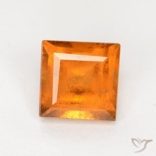 1.42ct طبيعي برتقالى متوسط هيسونيت غارنيت, مربع, SI