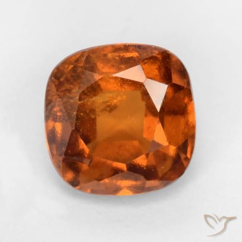 1.86ct طبيعي برتقالى داكن-متوسط عقيق هيسونيت, وسادة, SI