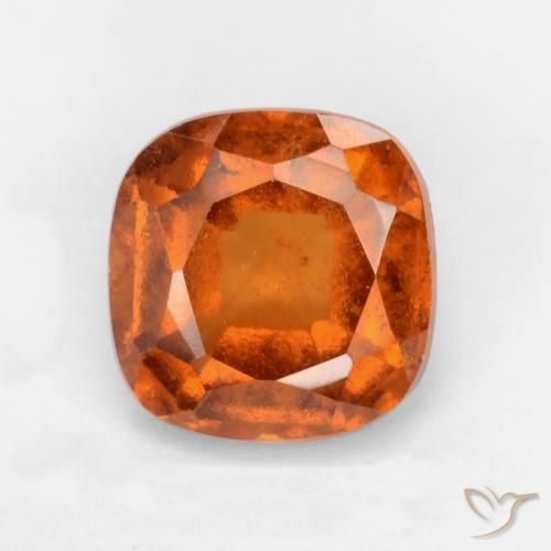 2.01ct طبيعي برتقالى داكن-متوسط عقيق هيسونيت, وسادة, SI