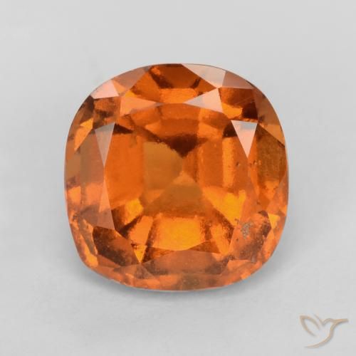 1.86ct طبيعي برتقالى داكن-متوسط عقيق هيسونيت, وسادة, VS-SI