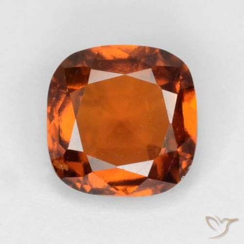 1.62ct طبيعي برتقالى غامق عقيق هيسونيت, وسادة, قليلا جدا