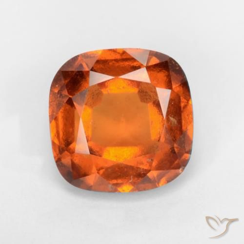 1.78ct طبيعي برتقالى غامق عقيق هيسونيت, وسادة, VS-SI