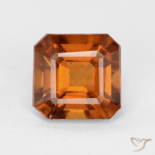 1.91ct طبيعي برتقالى متوسط عقيق هيسونيت, قص الزمرد, VS-SI