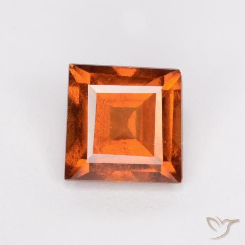 1.34ct طبيعي برتقالى متوسط هيسونيت غارنيت, مربع, VS-SI