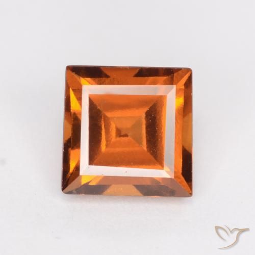 1.40ct طبيعي برتقالى متوسط هيسونيت غارنيت, مربع, قليلا جدا