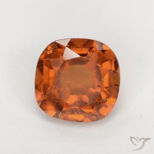 1.88ct طبيعي برتقالى داكن-متوسط عقيق هيسونيت, وسادة, VS-SI