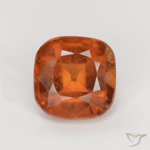 1.97ct طبيعي برتقالى غامق عقيق هيسونيت, وسادة, VS-SI