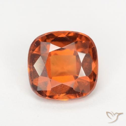 1.75ct طبيعي برتقالى غامق عقيق هيسونيت, وسادة, قليلا جدا