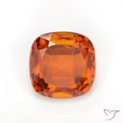 1.94ct طبيعي برتقالى غامق عقيق هيسونيت, وسادة, قليلا جدا