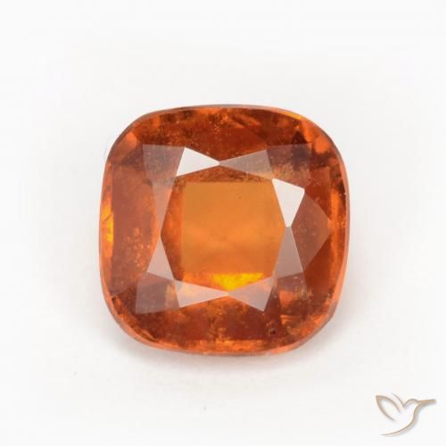 1.81ct طبيعي برتقالى غامق عقيق هيسونيت, وسادة, SI
