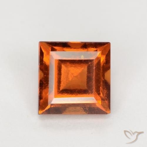 1.53ct طبيعي برتقالى محمر هيسونيت غارنيت, مربع, قليلا جدا