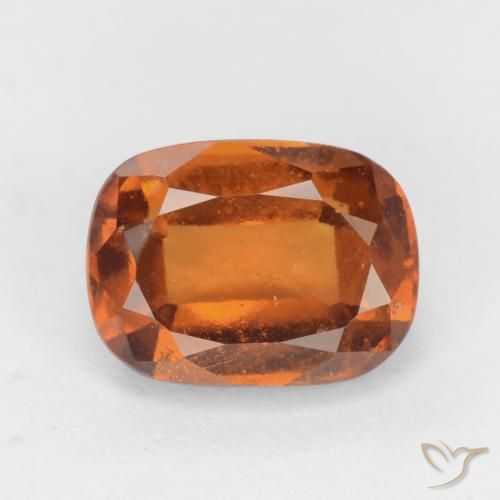 1.96ct طبيعي برتقالى داكن-متوسط عقيق هيسونيت, وسادة, SI