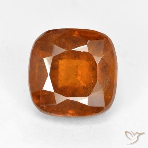 2.29ct طبيعي برتقالى داكن-متوسط عقيق هيسونيت, وسادة, VS-SI