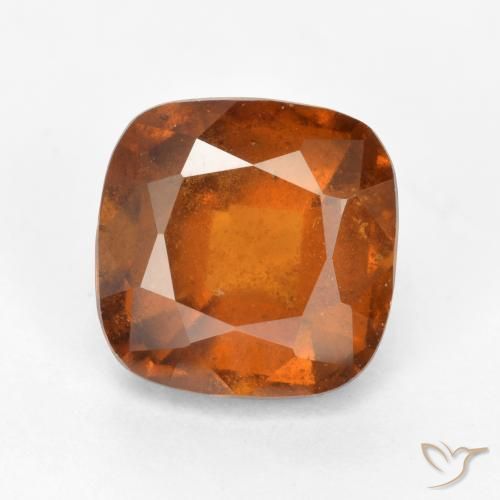 2.05ct طبيعي برتقالى داكن-متوسط عقيق هيسونيت, وسادة, VS-SI
