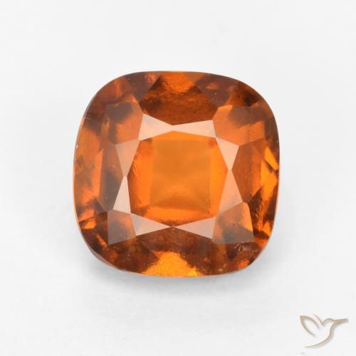 2.24ct طبيعي برتقالى داكن-متوسط عقيق هيسونيت, وسادة, قليلا جدا