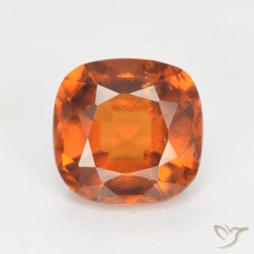 2.00ct طبيعي برتقالى غامق عقيق هيسونيت, وسادة, VS-SI