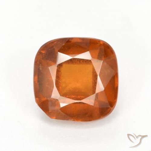2.07ct طبيعي برتقالى غامق عقيق هيسونيت, وسادة, VS-SI