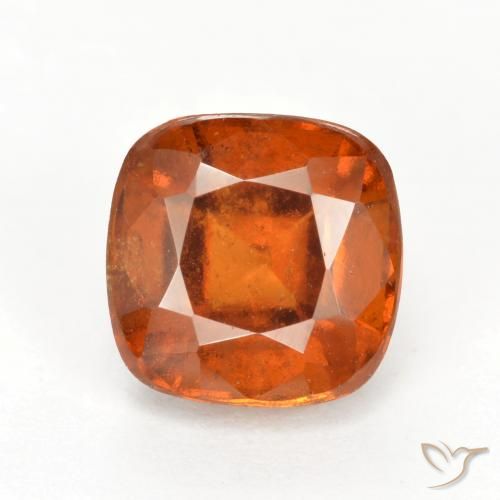 2.51ct طبيعي برتقالى كهرمانى عقيق هيسونيت, وسادة, VS-SI