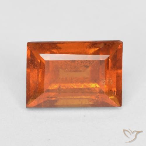 1.47ct طبيعي برتقالى متوسط هيسونيت غارنيت, باجيت, SI