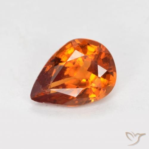 1.06ct طبيعي برتقالى متوسط هيسونيت غارنيت, شكل الكمثرى, قليلا جدا