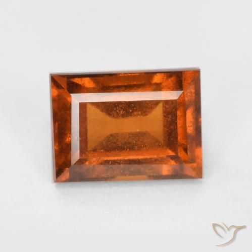 1.28ct طبيعي برتقالى داكن-متوسط هيسونيت غارنيت, باجيت, قليلا جدا