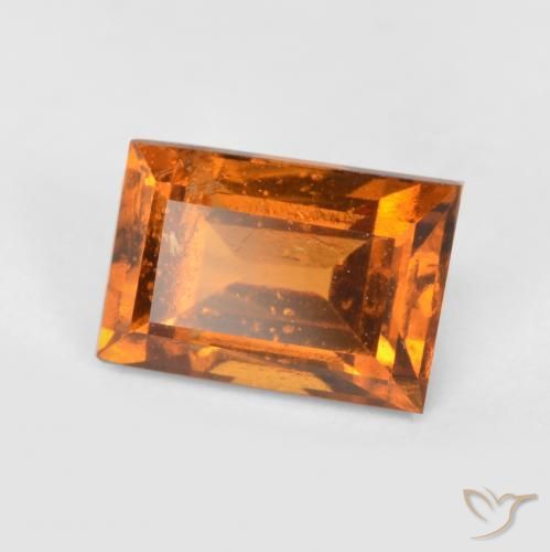 1.22ct طبيعي برتقالى مصفر هيسونيت غارنيت, باجيت, VS-SI