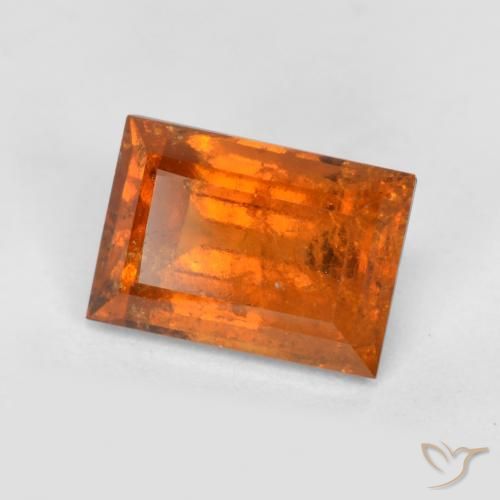 1.49ct طبيعي برتقالى نارى هيسونيت غارنيت, باجيت, SI
