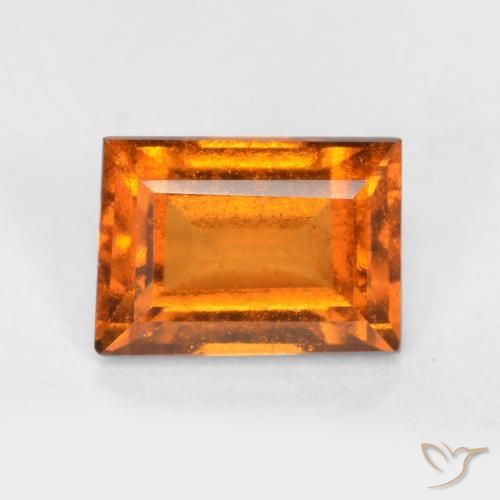 1.12ct طبيعي برتقالى متوسط هيسونيت غارنيت, باجيت, VS-SI