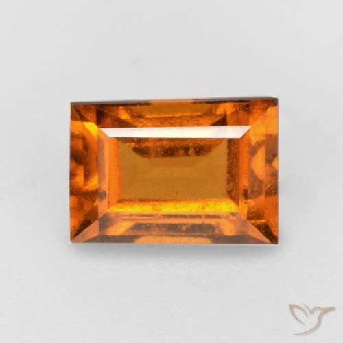 1.57ct طبيعي برتقالى غامق هيسونيت غارنيت, باجيت, قليلا جدا