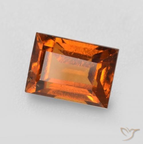 1.39ct طبيعي برتقالى غامق هيسونيت غارنيت, باجيت, قليلا جدا