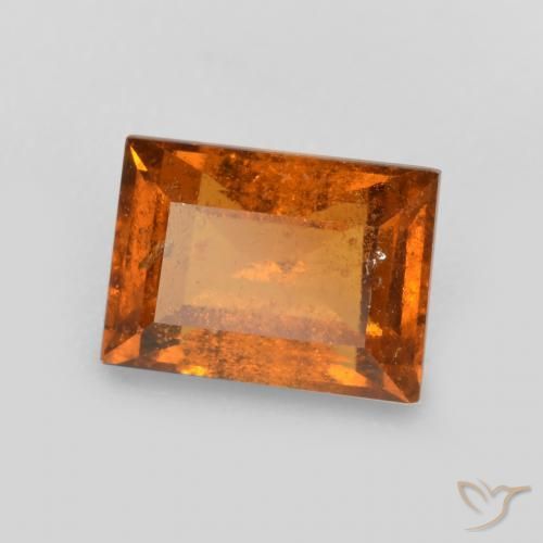 1.26ct طبيعي برتقالى داكن-متوسط هيسونيت غارنيت, باجيت, SI