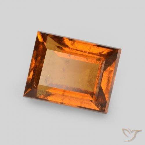 1.31ct طبيعي برتقالى غامق هيسونيت غارنيت, باجيت, VS-SI
