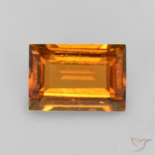 1.23ct طبيعي برتقالى ترابى هيسونيت غارنيت, باجيت, قليلا جدا