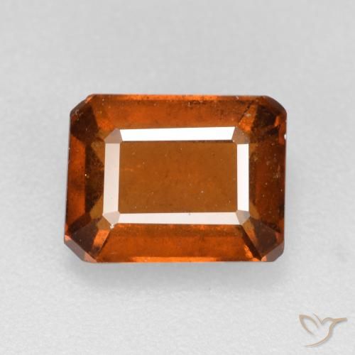 2.70ct طبيعي برتقالى محمر عقيق هيسونيت, قص الزمرد, SI