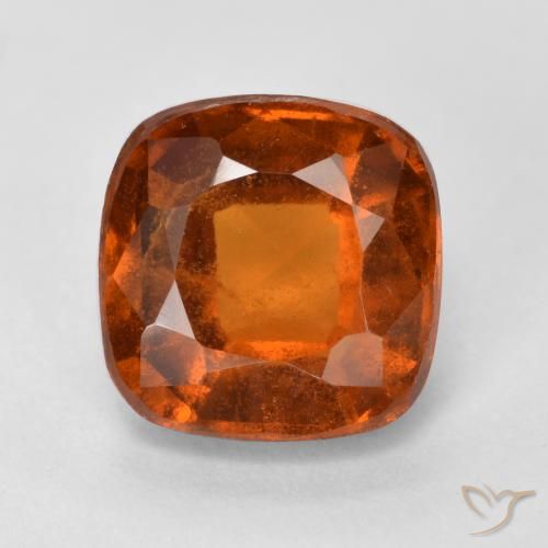 2.05ct طبيعي برتقالى غامق عقيق هيسونيت, وسادة, SI