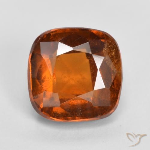 2.05ct طبيعي برتقالى كهرمانى عقيق هيسونيت, وسادة, SI