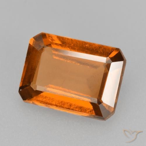 1.84ct طبيعي برتقالى متوسط عقيق هيسونيت, قص الزمرد, VS-SI