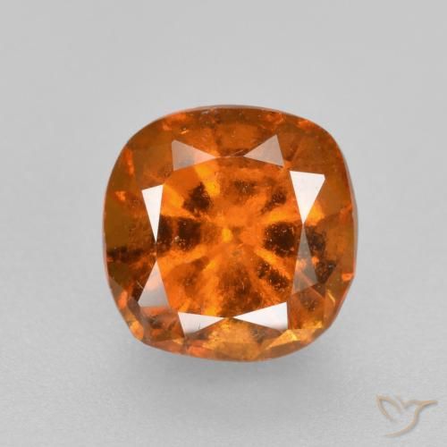 1.42ct طبيعي برتقالى غامق عقيق هيسونيت, وسادة, VS-SI
