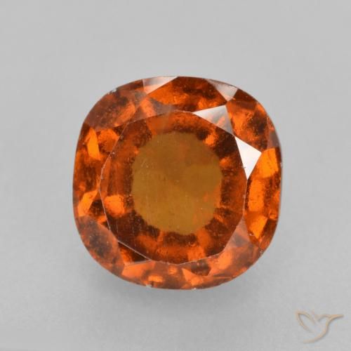 2.08ct طبيعي برتقالى محمر عقيق هيسونيت, وسادة, VS-SI