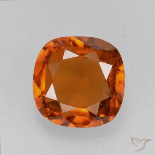 2.13ct طبيعي برتقالى متوسط عقيق هيسونيت, وسادة, VS-SI