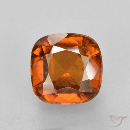 2.07ct طبيعي برتقالى غامق عقيق هيسونيت, وسادة, SI