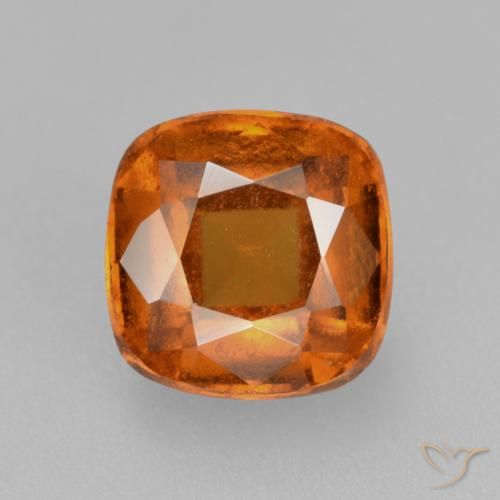 2.08ct طبيعي برتقالى غامق عقيق هيسونيت, وسادة, VS-SI