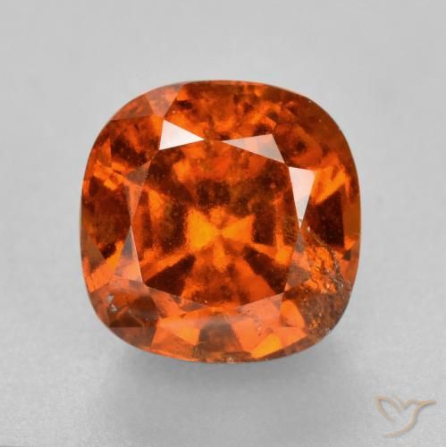 2.08ct طبيعي برتقالى غامق عقيق هيسونيت, وسادة, SI