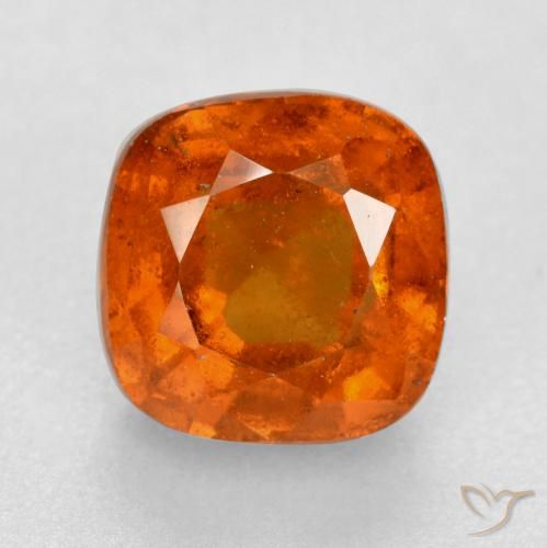 2.22ct طبيعي برتقالى متوسط عقيق هيسونيت, وسادة, SI