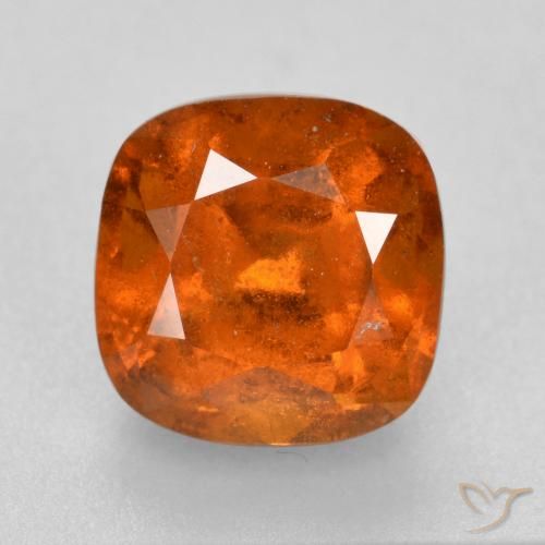 2.14ct طبيعي برتقالى كهرمانى عقيق هيسونيت, وسادة, SI