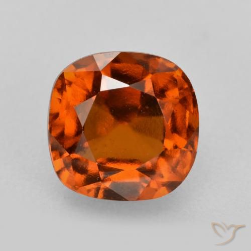 2.55ct طبيعي برتقالى غامق هيسونيت غارنيت, وسادة, قليلا جدا
