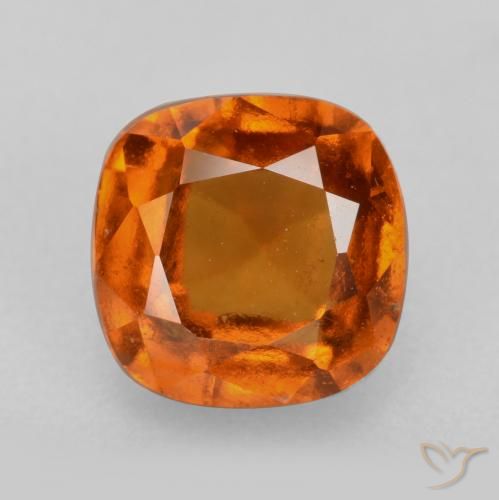 2.26ct طبيعي برتقالى غامق عقيق هيسونيت, وسادة, قليلا جدا