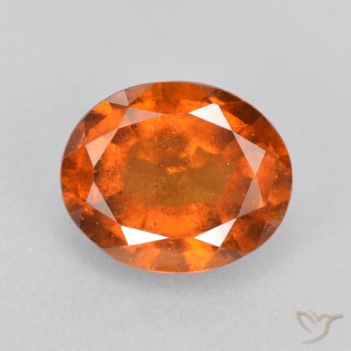 1.97ct طبيعي برتقالى متوسط هيسونيت غارنيت, بيضوي, SI
