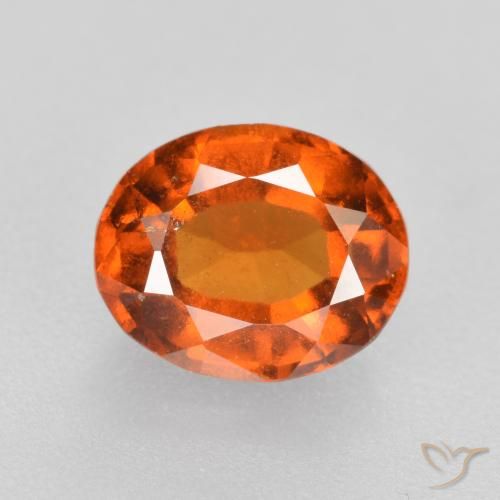 1.77ct طبيعي برتقالى غامق هيسونيت غارنيت, بيضوي, VS-SI