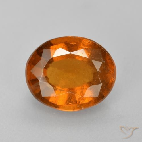 2.23ct طبيعي برتقالى داكن-متوسط عقيق هيسونيت, بيضوي, VS-SI